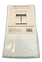 Mainstays 3 Piece Rod Pocket Set  Valance &amp; Tiers 56"Wide Solid Slub White - $16.83