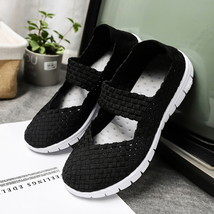 Summer Women Shoes Lady hand made Flats Sneakers Breathable Lightweight Women Fl - £22.88 GBP