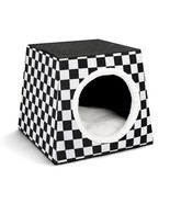 Mondxflaur Checkerboard Cat Beds for Indoor Cats Cave Bed 3 in 1 Pet House - £26.43 GBP