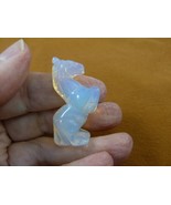 (Y-HOR-RE-561) Rearing white Opalite ice HORSE figurine GEMSTONE horses ... - €16,13 EUR