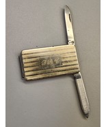 Vintage Colonial Knife File Money Clip Stainless Steel Engraved BRC - £11.20 GBP