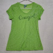 Cowgirl Hardware Women&#39;s T Shirt Size XL Green Short Sleeve Casual - £11.04 GBP