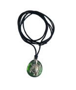 Green Gem Talisman Magick Lucky Metal Turtle Charm  Wealth Riches Succes... - £13.10 GBP