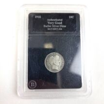 1916 Barber Silver Dime Very Good Actual Coin Authenticated 10C - $13.99