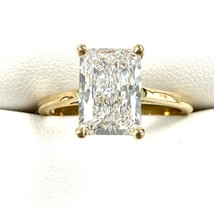 Radiant Cut GIA 3.04 Ct D-VS1 Lab Grown Diamond Engagement Solitaire Ring 14k - £6,725.78 GBP