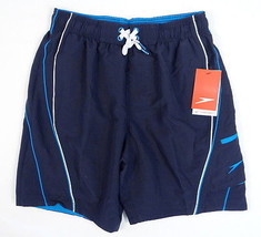Speedo Navy Blue Brief Lined Quick Dry Water Shorts Swim Trunks Men&#39;s NWT - $59.99