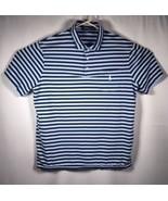 Polo Ralph Lauren Men’s Large Blue Stripe Classic Fit Short Sleeve Polo ... - £25.98 GBP