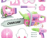 Kids Construction Tool Set For 3 4 5 6 7 Year Old Boys Girl, Pink Presch... - $80.74