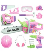 Kids Construction Tool Set For 3 4 5 6 7 Year Old Boys Girl, Pink Presch... - £66.83 GBP