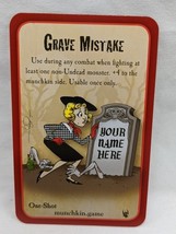 Munchkin Zombies Grave Mistake Promo Card - $6.23
