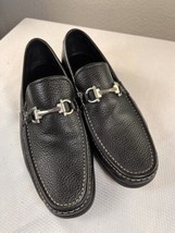 Salvatore Ferragamo Black Leather Gancini Loafer Dress Shoe 10 H - $186.99