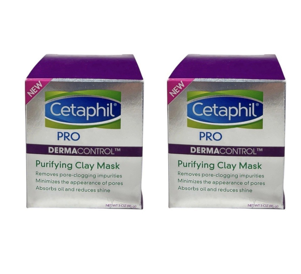 (2) Cetaphil Pro Derma Control Purifying Clay Mask Face 3oz Fragrance Free - $58.99