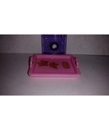 Barbie Holiday Cookies Decal Pink Serving Tray Kitchen Food Accessories - $6.79 CAD