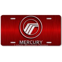 Mercury Inspired Art Gray on Red FLAT Aluminum Novelty Auto License Tag Plate - £14.25 GBP