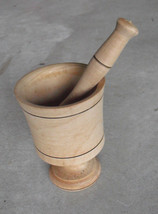 COOL Vintage Wood Morter and Pestle 5 1/4&quot; Tall - £18.20 GBP