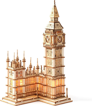 3D Wooden Puzzle Big Ben Model Kit with LED Lights – Architecture TG507 - $20.30