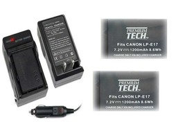 2X LPE17 Batteries + Charger for Canon EOS Rebel T7i, EOS 800D, Rebel T6i, 750D, - £26.82 GBP