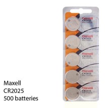 Maxell CR2025 Battery 3V Lithium Coin Cell (500 Count) - Tracking Included! - £258.17 GBP