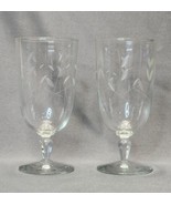 Vintage Libbey Priscilla Wine Water Goblets Iced Tea Glasses (Pair) Mid-... - £15.53 GBP