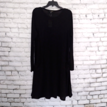 Suzanne Betro Dress Womens Large Black Long Sleeve Pocket Casual Loose S... - $29.99