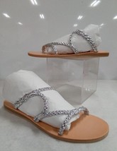 Woman&#39;s Silver Metallic Sandals Size 7 | 9043 AW - £19.66 GBP