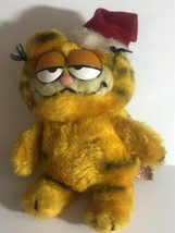 Vintage Garfield In Santa Claus Hat Plush Toy Cat 1981 - £11.62 GBP