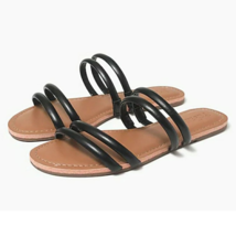 J Crew Black Seaside Slide Strappy Sandals Size 8 NEW - £26.86 GBP