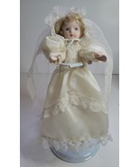 BISQUE 8IN DOLL IN WEDDING DRESS &amp; VEIL VINTAGE - $27.26 CAD