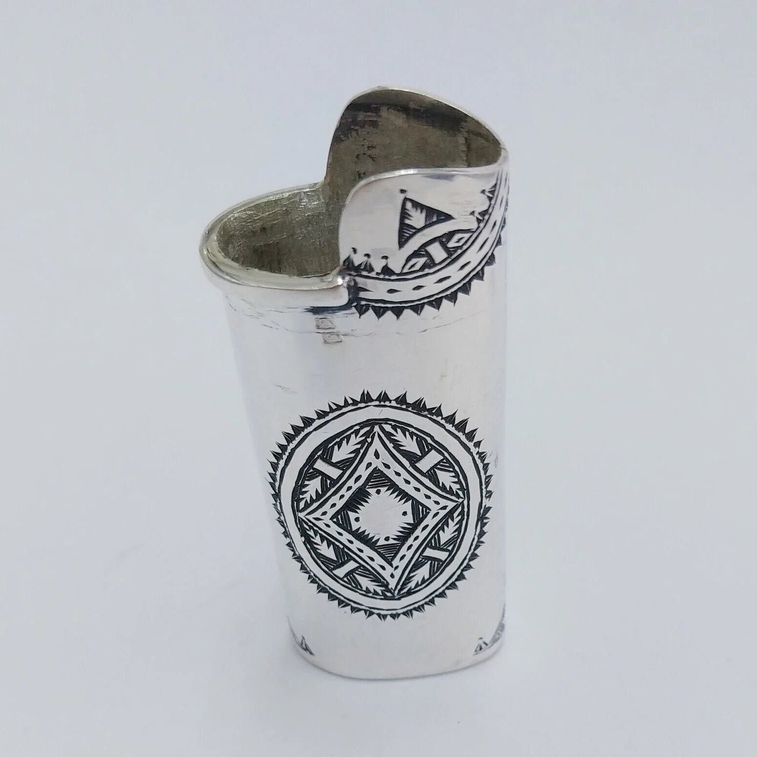 Lighter Case Mini Bic Sterling Silver Super Rare Unique Antique Cover Vintage