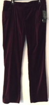 Lauren Ralph Lauren pants size 10 velvet feel maroon New with Tags - £30.83 GBP