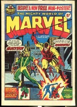 Mighty World Of Marvel #23 1973-SPIDER-MAN-HULK-FANTASTIC FOUR-KIRBY-UK Comic Fn - $50.93