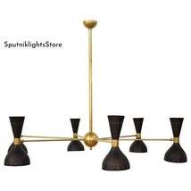 Stilnovo Style Modern Diabolo Chandelier Ceiling Light Fixture 6 Arms Decor Lamp - £298.35 GBP