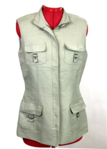 Safari Front Zipper Sleeveless Vest by Tahari Arthur S. Levine Women Sz 6 - £23.69 GBP
