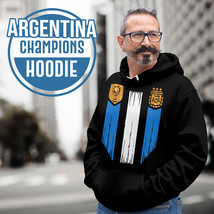 Argentina Golden Champions FIFA World Cup 2022 Black Hoodie   - £36.16 GBP+