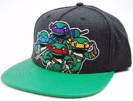 Nickelodeon Teenage Mutant Ninja Turtles Attack Textured Bill Snapback Cap Hat - £16.92 GBP