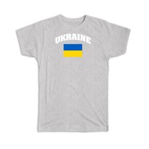 Ukraine : Gift T-Shirt Flag Chest Ukrainian Expat Country Patriotic Flags Travel - $17.99
