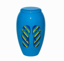Blue 210 Cubic Inches Large/Adult Flip Flops Funeral Cremation Urn for Ashes - £143.87 GBP