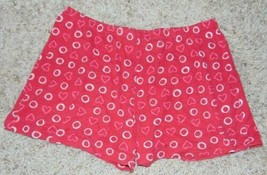 Womens Pajamas Shorts Red Valentines Hearts Lounge PJ&#39;s Soft Sensations-... - £4.30 GBP