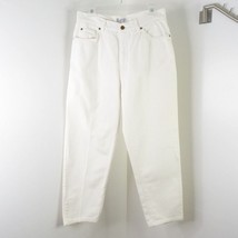 St. John Signature Jeans Women&#39;s 14 White Straight Leg High-Waist Ankle ... - £17.65 GBP