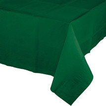 Hunter Green 2/Ply Paper-Poly Banquet Tablecloth 54&quot; x 108&quot; Tableware Supplies - £8.82 GBP