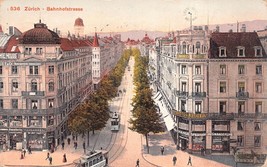 Antique Postcard Zurich Bahnhofstrasse - £3.00 GBP