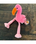 TY Beanie Baby Pink Flamingo Pinky Plush Stuffed Animal Bird 1995 Retire... - £11.05 GBP