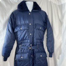 Snowmobile Suit MENS Med Navy Blue Snow Trails RETRO GREAT CONDITION 70s... - £34.59 GBP