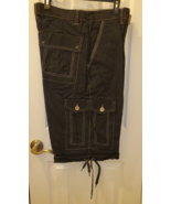 Member&#39;s Property Men&#39;s Cargo Shorts Black W Beige Size 34 New W Tags - £22.06 GBP