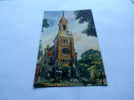 VINTAGE POST CARD NOTRE-DAME DU CHEMIN-CHURCH, STE-FOY ROAD QUEBEC CANADA - £3.40 GBP
