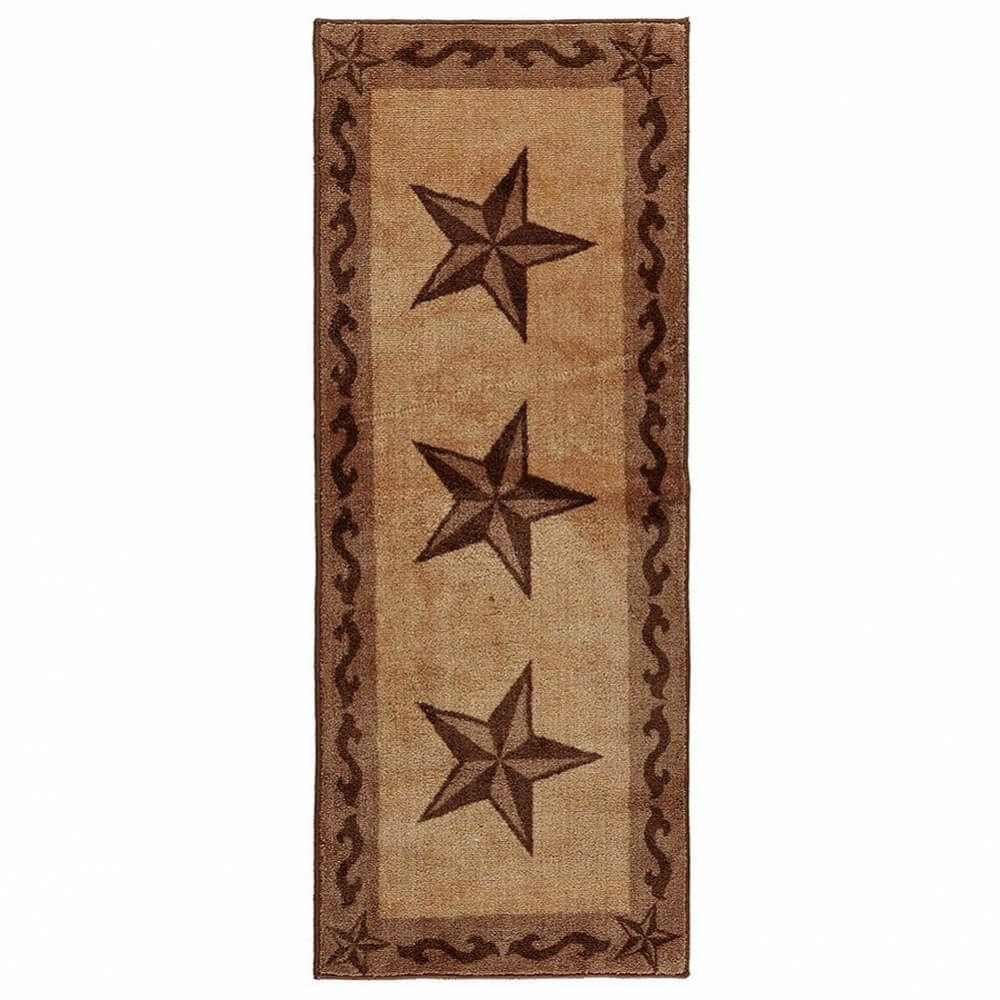 Rustic Star Chocolate Runner Rug - $109.84