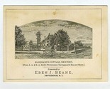 Eben J Beane Boots &amp; Shoes Trade Card Providence Rhode Island 1800&#39;s - £15.55 GBP