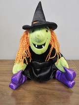 Very Rare Vintage Mary Meyer 9&quot; Halloween Beanie Plush Laughing Witch Halloween - £73.06 GBP