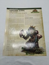 Iron Kingdoms Unleashed Lurglekk The Mystic RPG Character Booklet - £27.82 GBP