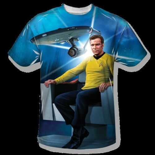 Primary image for Star Trek Captain Kirk's Chair One Sided Sublimation Print T-Shirt 3X NEW UNWORN